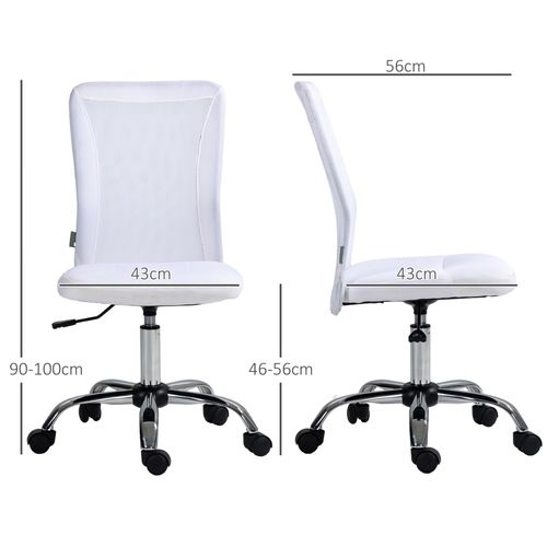 Chaise De Bureau Ergonomique Hauteur Réglable Piètement Chromé Pivotant 360° Revêtement Maille