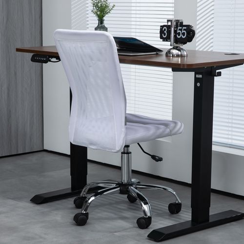 Chaise De Bureau Ergonomique Hauteur Réglable Piètement Chromé Pivotant 360° Revêtement Maille