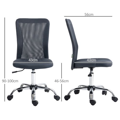 Chaise De Bureau Ergonomique Hauteur Réglable Piètement Chromé Pivotant 360° Revêtement Maille