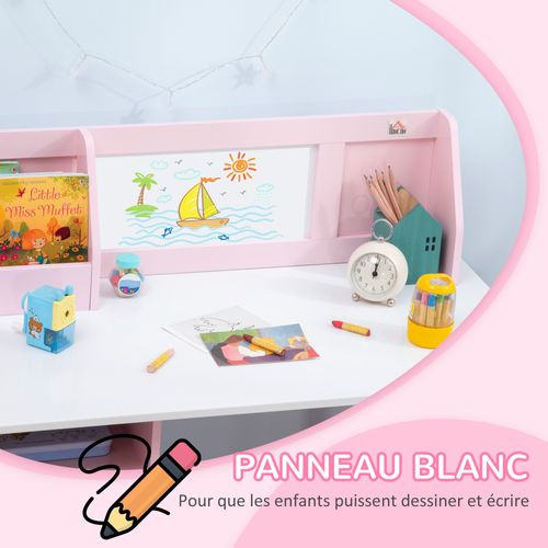 Ensemble Table Et Chaise Pour Enfant Rose Avec Tableau Blanc