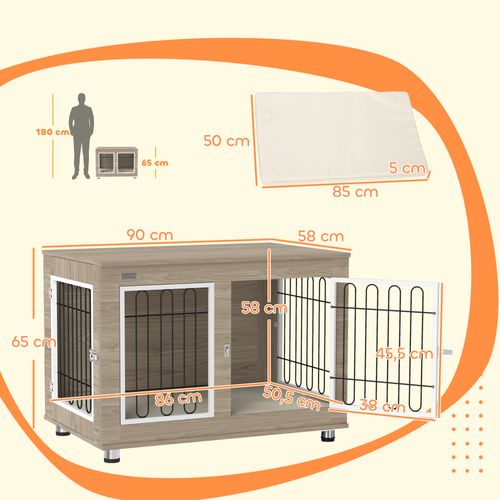 Cage Pour Chien Sur Pied Style Contemporain Avec Coussin