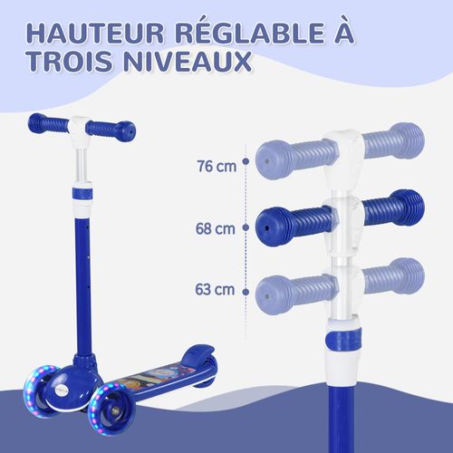 Trottinette Pour Enfants 3 Roues Lumineuses LED