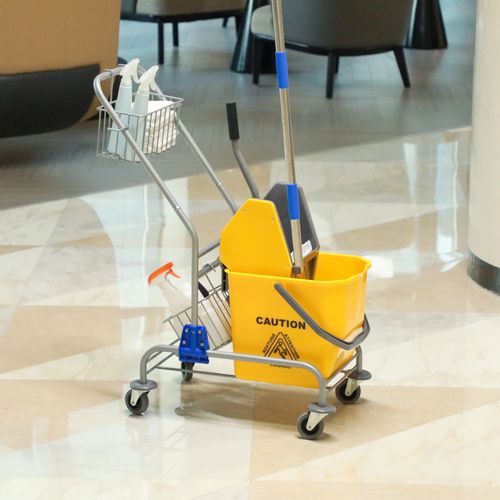 Chariot De Lavage Nettoyage Professionnel Acier