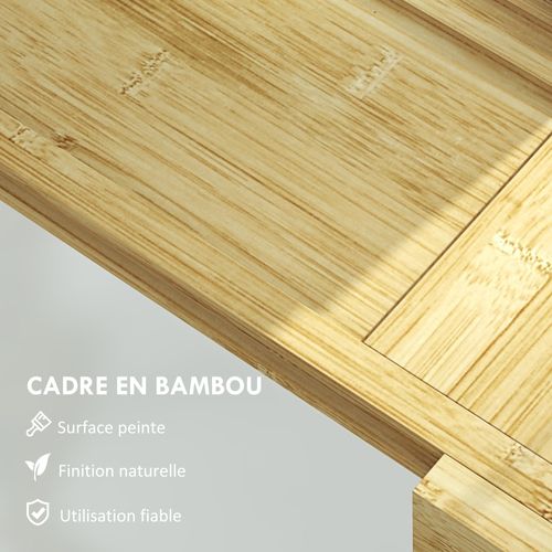 Pont Plateau De Baignoire Extensible 75-109l Cm Bambou Verni