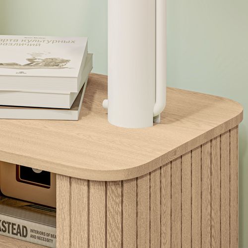 Chevet Table D'appoint Style Shabby Chic 2 Portes Coulissantes