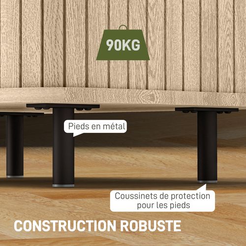 Chevet Table D'appoint Style Shabby Chic 2 Portes Coulissantes