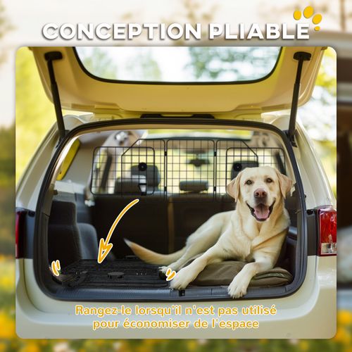 Grille De Séparation Voiture Réglable 93 à 150 Cm Pour Animaux