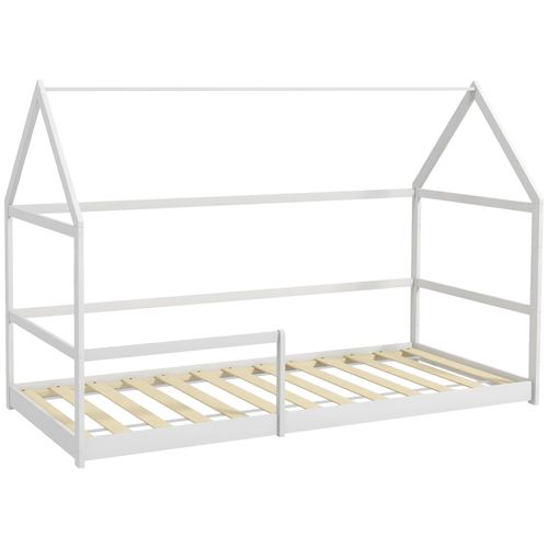 Lit Cabane Enfant 90x190cm - Sommier, Barrière Inclus - Bois