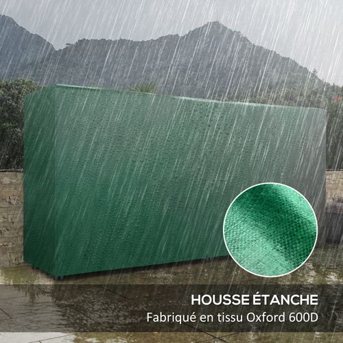 Porte-bûches - Range-bûches - Housse Incluse Verte - Métal Noir