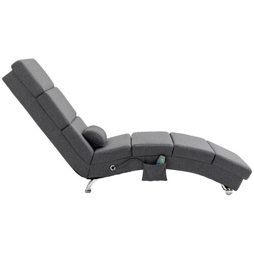 Fauteuil Relax Massant Chauffant Design Métal Chromé Tissu