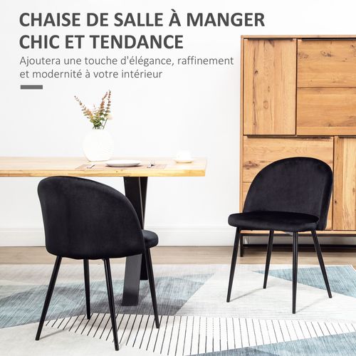 Lot De 2 Chaises De Visiteur Design Scandinave Velours