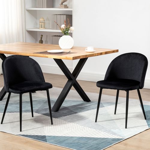 Lot De 2 Chaises De Visiteur Design Scandinave Velours