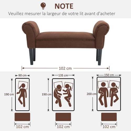 Banc Banquette Accoudoirs Courbés Tissu