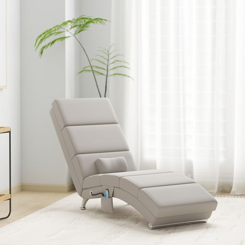 Fauteuil Relax Massant Chauffant Design Métal Chromé Tissu