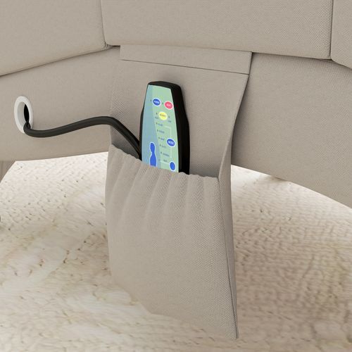 Fauteuil Relax Massant Chauffant Design Métal Chromé Tissu