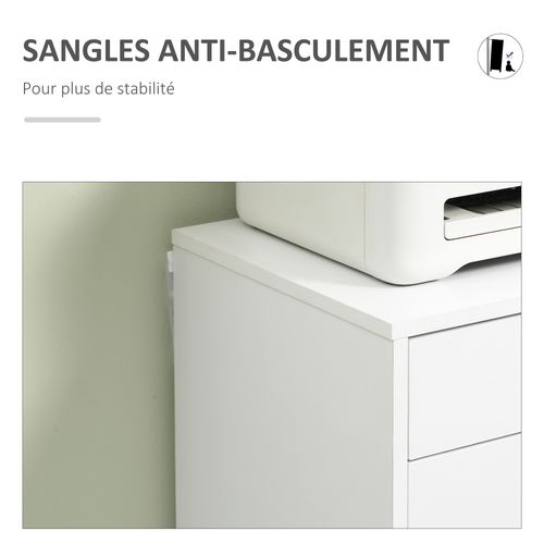 Caisson Bureau 7 Tiroirs - Dim. 47,5l X 39,5l X 90h Cm