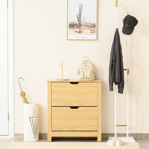 Armoire à Chaussures Portes Abattantes Compartiments