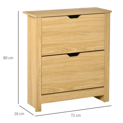 Armoire à Chaussures Portes Abattantes Compartiments