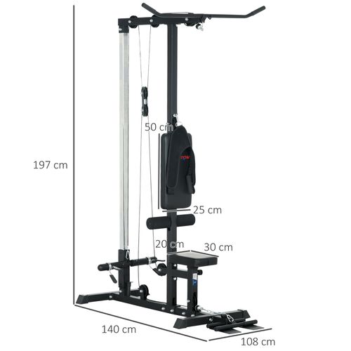 Station De Musculation Pour Tirage Poitrine - Collaboration Aosom.fr X Ffhandball - Noir