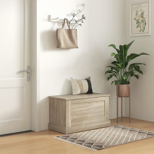 Coffre De Rangement - Coffre à Jouets En Bois 80 X 40 X 45 Cm, Bois Naturel