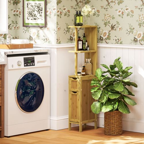 Colonne De Salle De Bain Style Cosy Chic Bambou H. 120 Cm