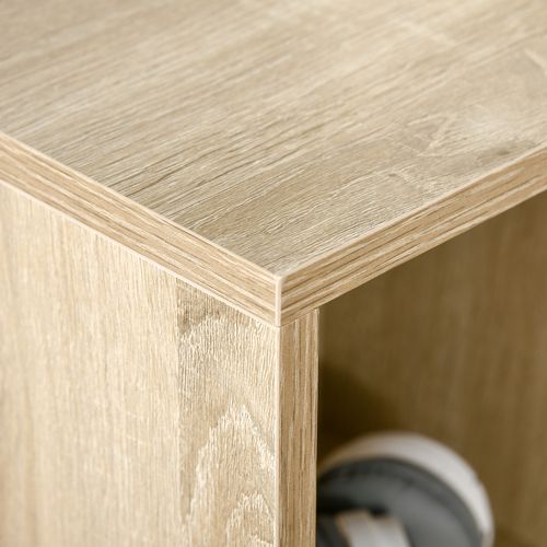 Bibliothèque Étagère Cube 7 Compartiments 50l X 24p X 106h Cm Bois Naturel