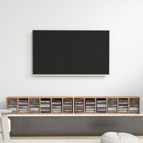 Lot De 2 Étagères Colonnes Rangement Max. 204 Cd Chêne