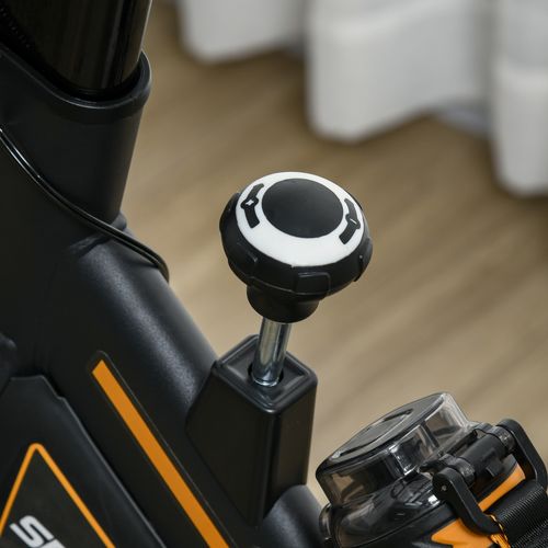 Vélo De Biking Réglable Volant D'inertie 8 Kg Écran LCD Acier Orange Noir