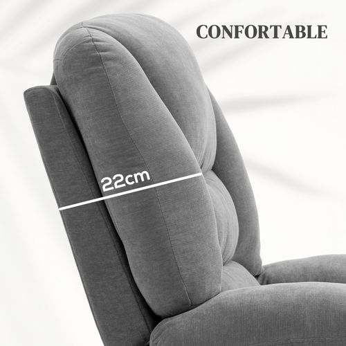 Fauteuil Releveur Électrique Massant Chauffant Inclinable Tissu Gris