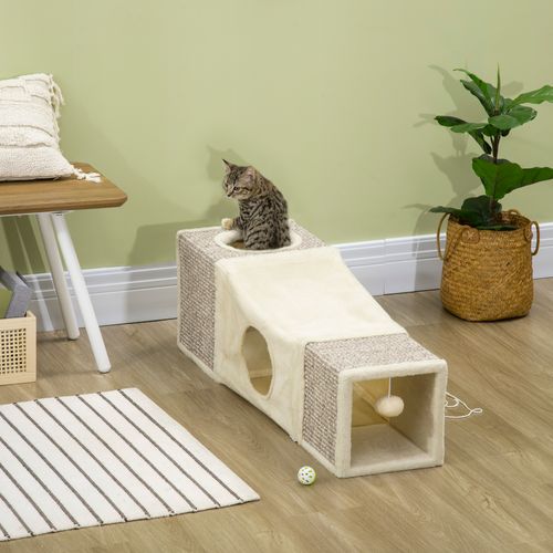 Tunnel Grattoir Niche Modulable Pour Chat 3 En 1