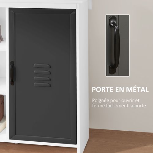 Buffet Design Industriel 3 Niches Placard Porte Métal