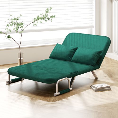 Canapé-lit Canapé Convertible 2 Places Métal Suède