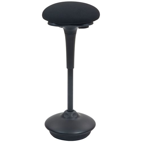 Tabouret Oscillant - Tabouret Dynamique Ergonomique H. 70-90cm 360° - Tissu Noir