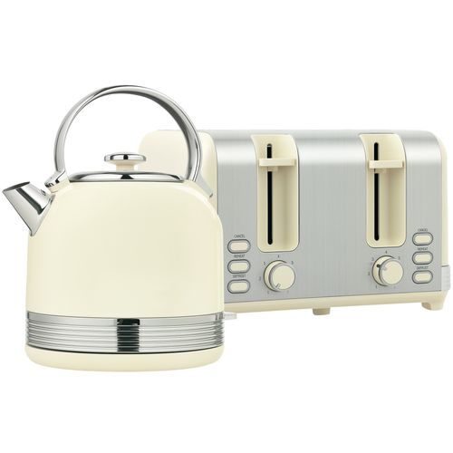 Ensemble Bouilloire Et Grille-pain Vintage Crème
