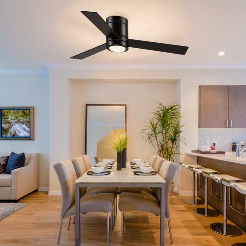 Ventilateur De Plafond LED - 3 Pales, 3 Vitesses, Timer - Télécommande