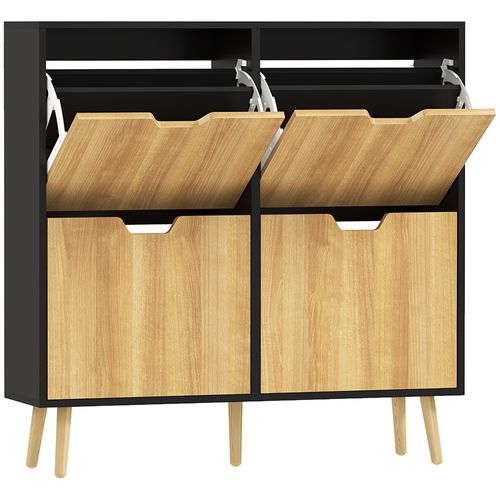 Meuble à Chaussures Style Scandinave 4 Portes 4 Étagères