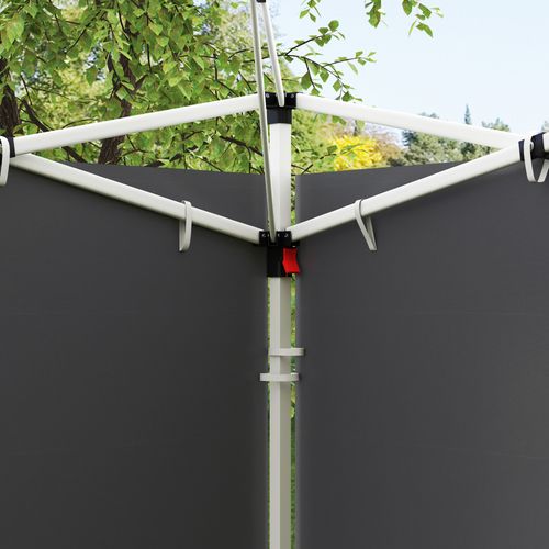 Parois Latérales De Rechange Barnum Tonnelle 3 X 3 M 2 Pièces Fenêtre Gris