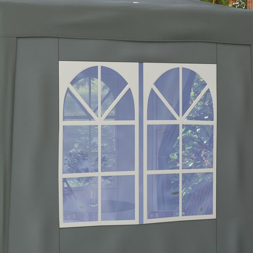 Tonnelle Barnum Pop-up Pliable Automatique 2 X 2 M Avec Sac Transport Gris