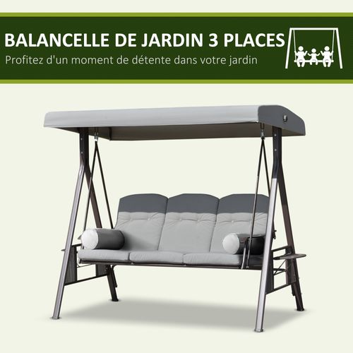 Balancelle De Jardin 3 Places Grand Confort