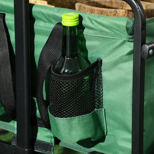 Chariot De Transport Pliable à Roulettes Max. 40 Kg Vert