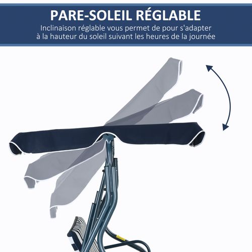 Balancelle De Jardin 3 Places Coussins Assise Dossier