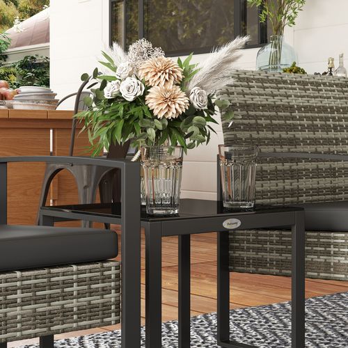 Salon De Jardin 2 Places 3 Pièces Résine Tressée