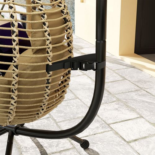 Fauteuil Oeuf Suspendu Balancelle Pliable Avec Coussin Et Support