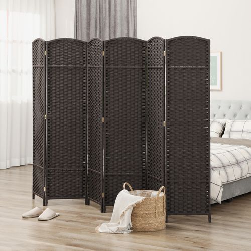 Paravent Intérieur Pliable 6 Panneaux 240 X 170 Cm Pp  Bois Pin