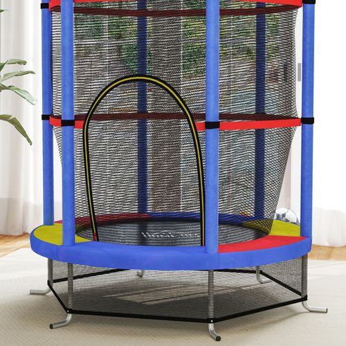 Trampoline Enfant D.140 Cm Max. 45 Kg - Filet, Porte, 6 Poteaux