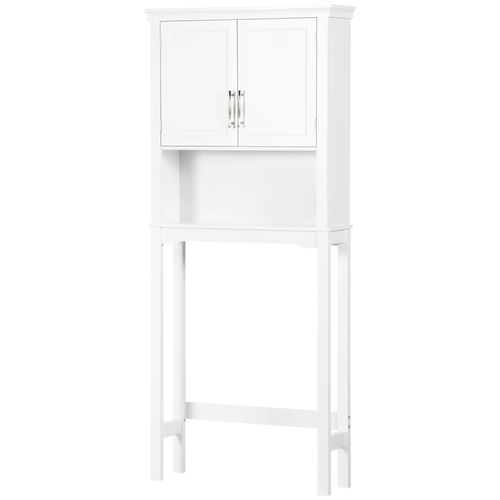 Meuble Wc Dessus De Toilette 2 Portes Étagère Niche Blanc