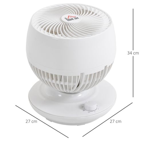 Ventilateur De Table 45w 3 Vitesses Oscillant 70° Inclinable 90° Blanc