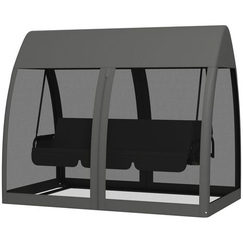 Balancelle De Jardin Convertible 3 Places Avec Matelas Moustiquaire