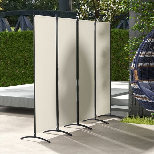 Brise-vue Paravent Sur Pied Séparateur 4 Panneaux 221 X 172 Cm