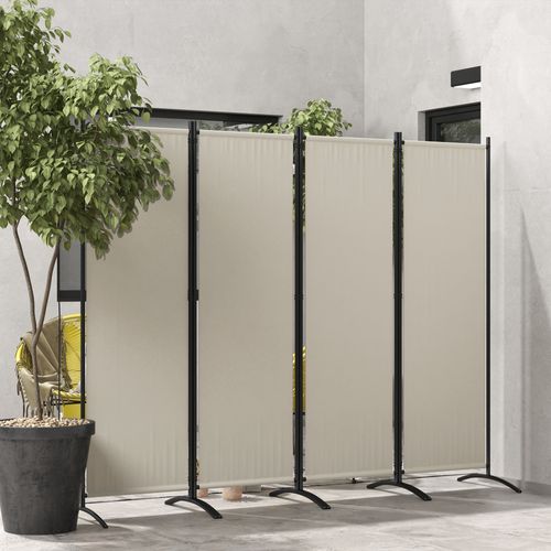 Brise-vue Paravent Sur Pied Séparateur 4 Panneaux 221 X 172 Cm